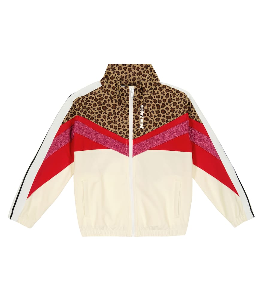 Palm Angels Colour-block Zip-up Sweatshirt Jacket In White White