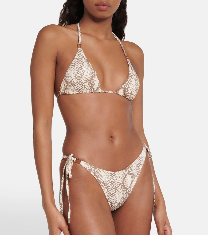 Melissa Odabash Cancun Snake-print Bikini Bottms In Snake