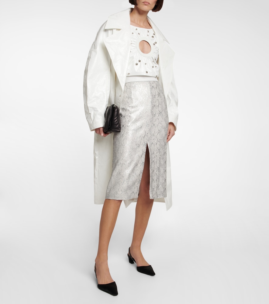 Sequined Snake-Effect Midi