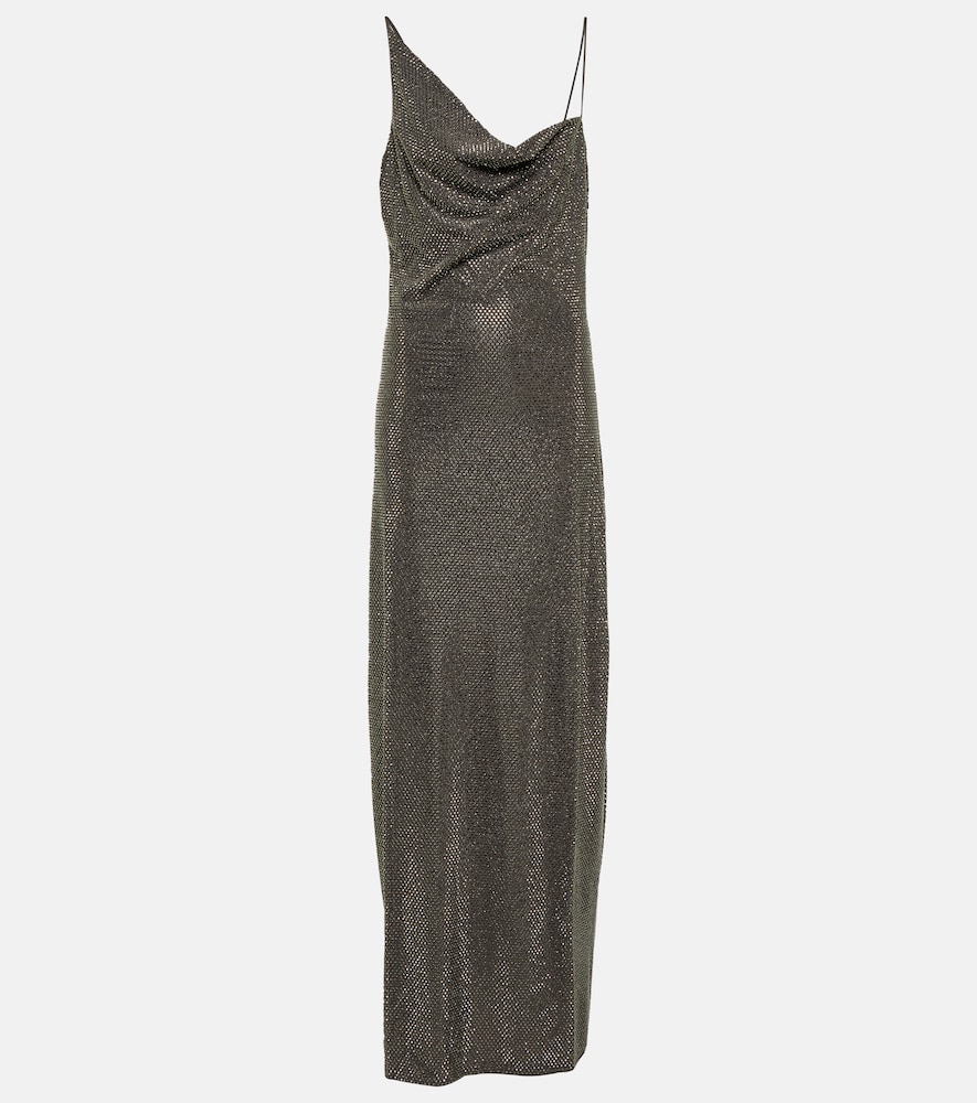 Stella McCartney Abito lungo asimmetrico in raso