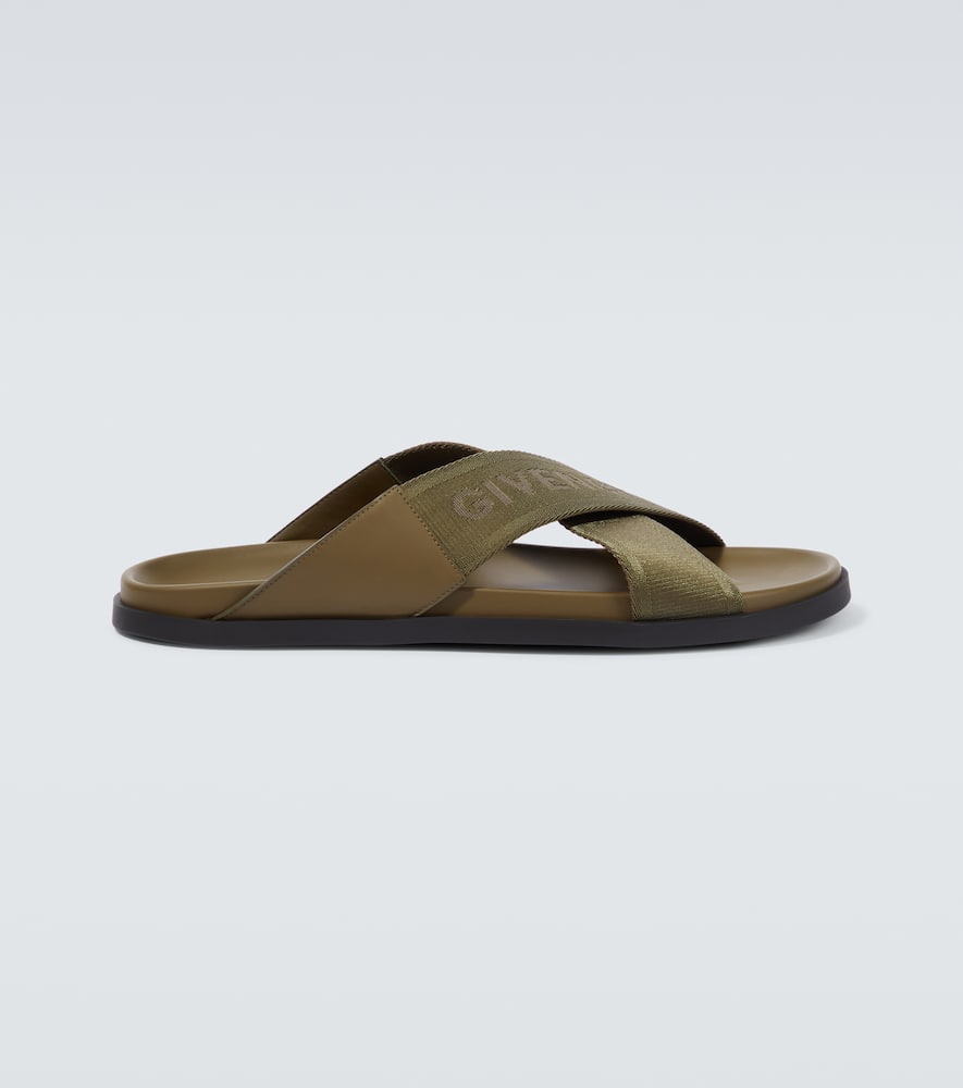 Khaki givenchy slides hotsell