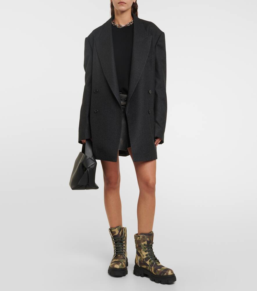 Gia Borghini Gia 35 Camouflage Combat Boots In Multicoloured