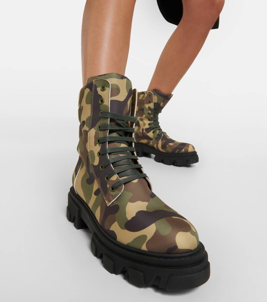 Gia Borghini Gia 35 Camouflage Combat Boots In Multicoloured
