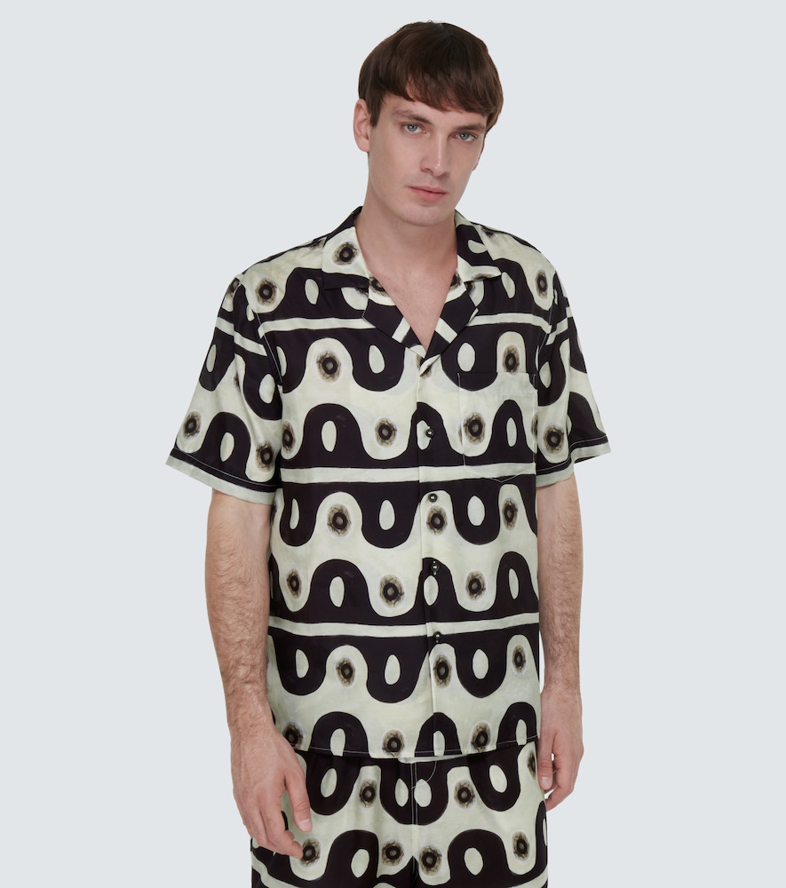  Commas Commas Printed Bowling Shirt 