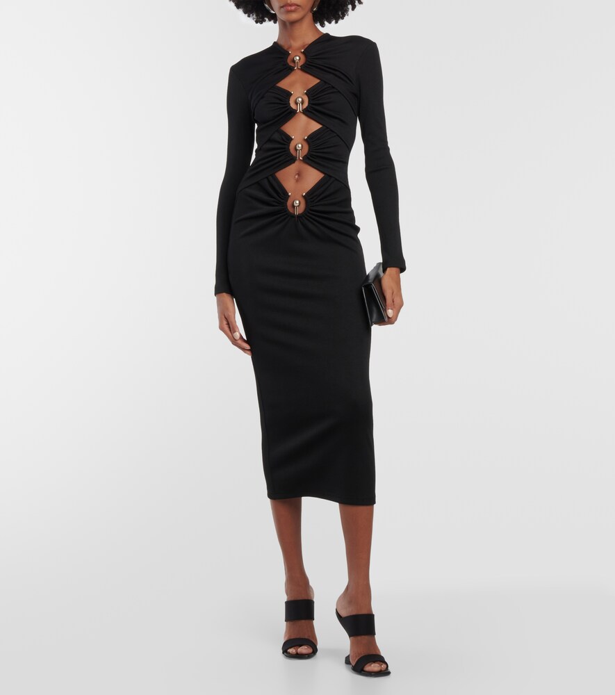  Christopher Esber Christopher Esber Midikleid Pierced Orbit Aus Jersey 