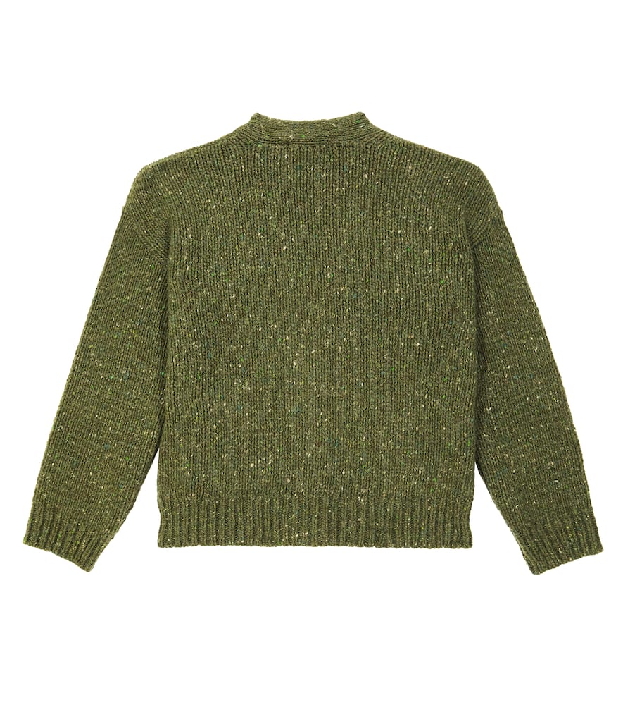 The New Society Tirso Wool-blend Cardigan In Green