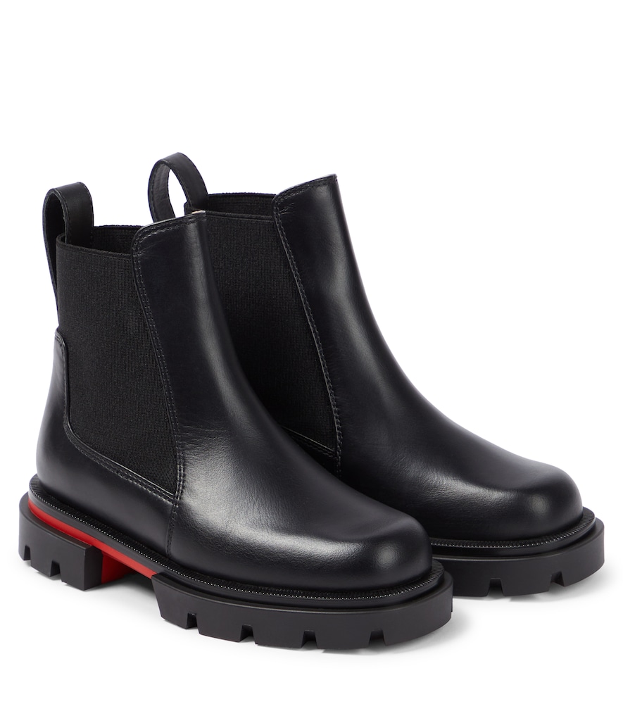 Christian Louboutin Kids Marchacroche leather ankle boots　クリスチャン ルブタン キッズ マルカクロッシュ レザー アンクル ブーツ Christian
