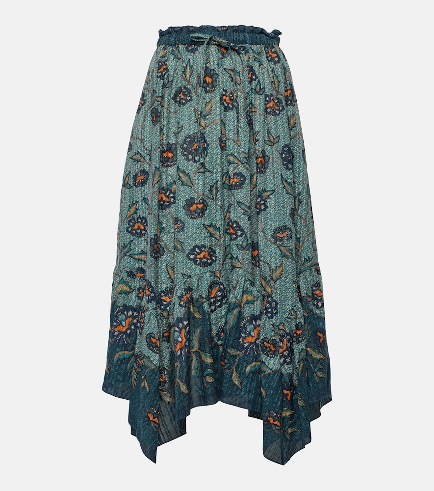 Alice Asymmetric Cotton-Blend Midi