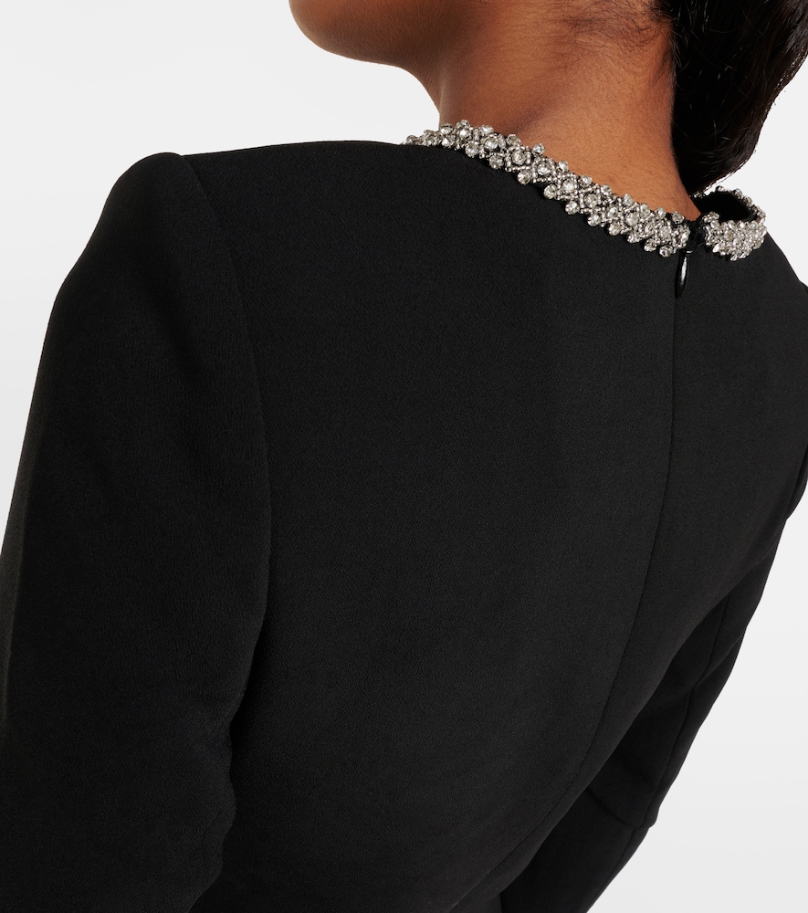  Self-portrait Self-portrait Embellished Crepe Top 