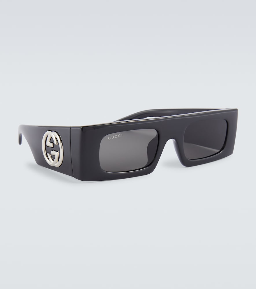  Gucci Gucci Fashion Show Rectangular Sunglasses 