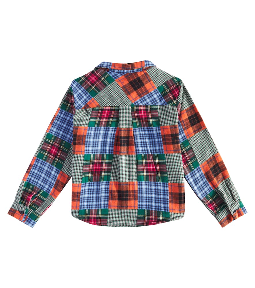 The New Society Perth Patchwork Cotton Shirt In Multicoloured