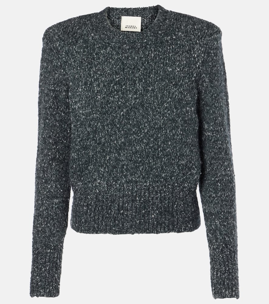 Isabel Marant Kalo Structured Shoulder Sweater In Grey