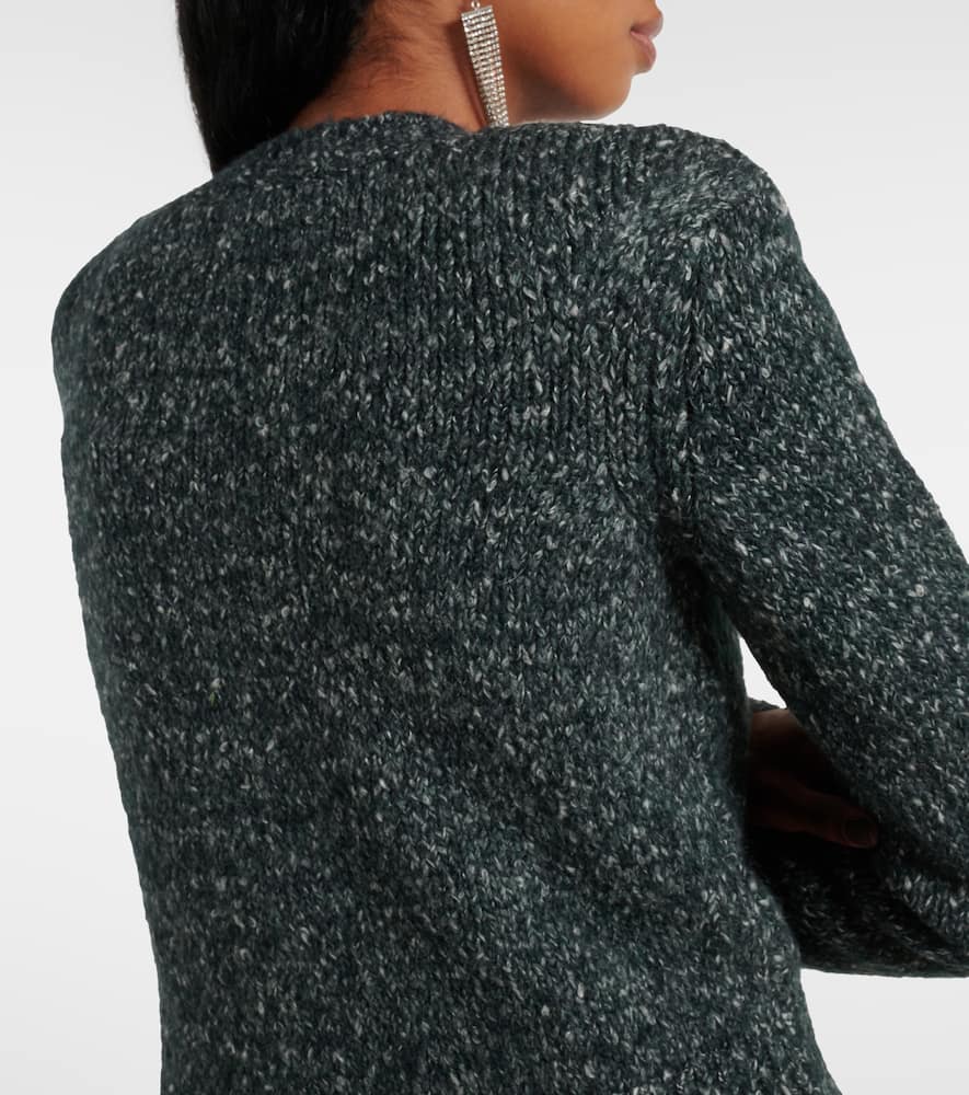 Isabel Marant Kalo Structured Shoulder Sweater In Grey
