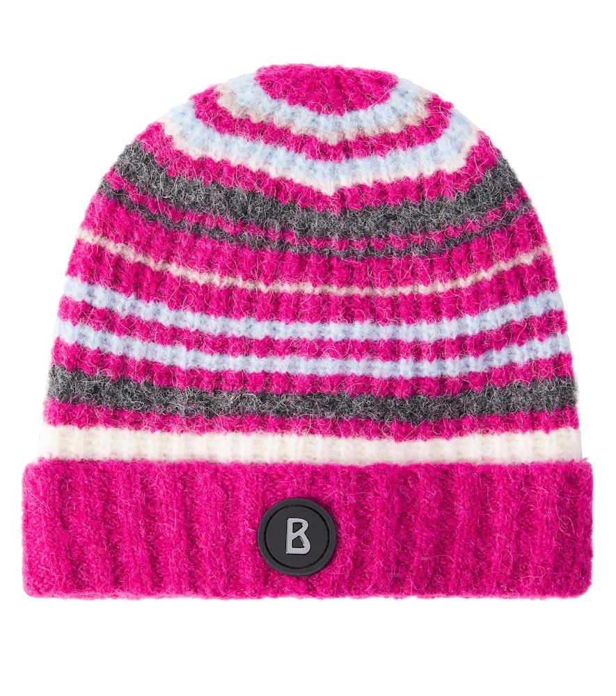 Bogner Kids Nyah striped wool-blend beanie