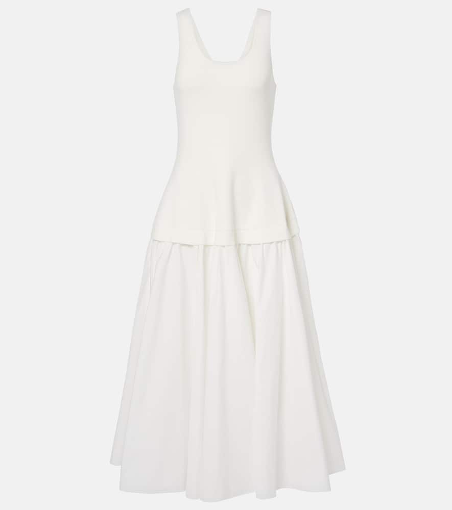 Simkhai Jazz Cotton-blend Poplin Midi Dress In White