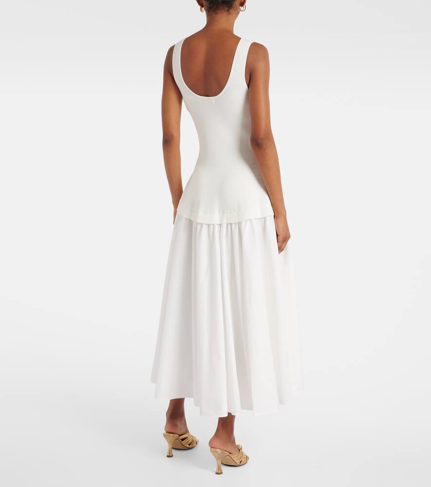 Simkhai Jazz Cotton-blend Poplin Midi Dress In White