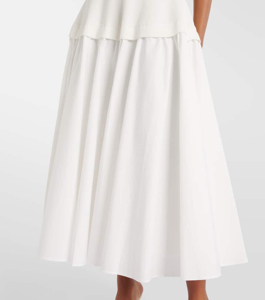 Simkhai Jazz Cotton-blend Poplin Midi Dress In White