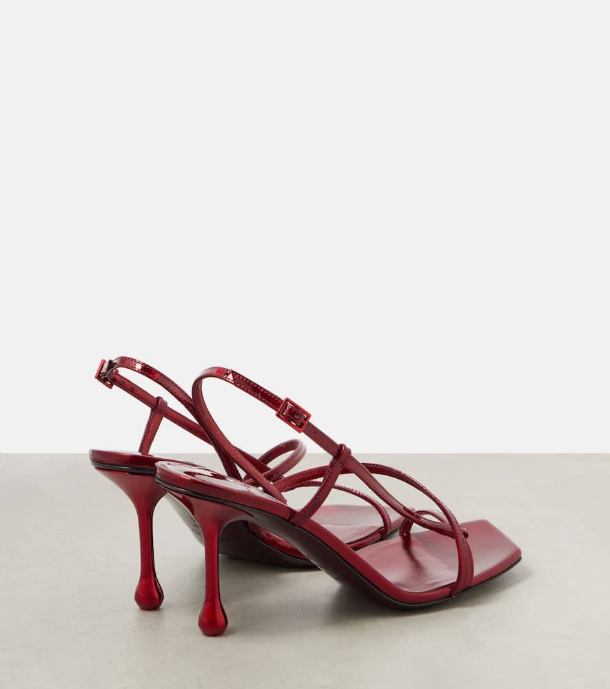 JIMMY CHOO ETANA 80 LEATHER SANDALS