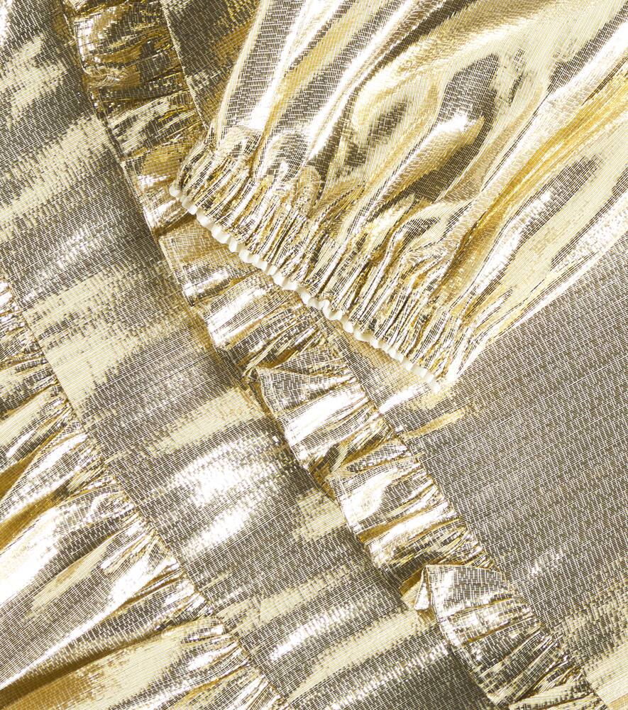 SELF-PORTRAIT LAMÉ RUFFLED DRESS