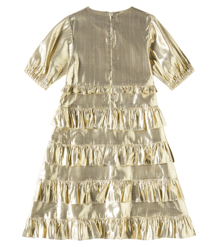 SELF-PORTRAIT LAMÉ RUFFLED DRESS