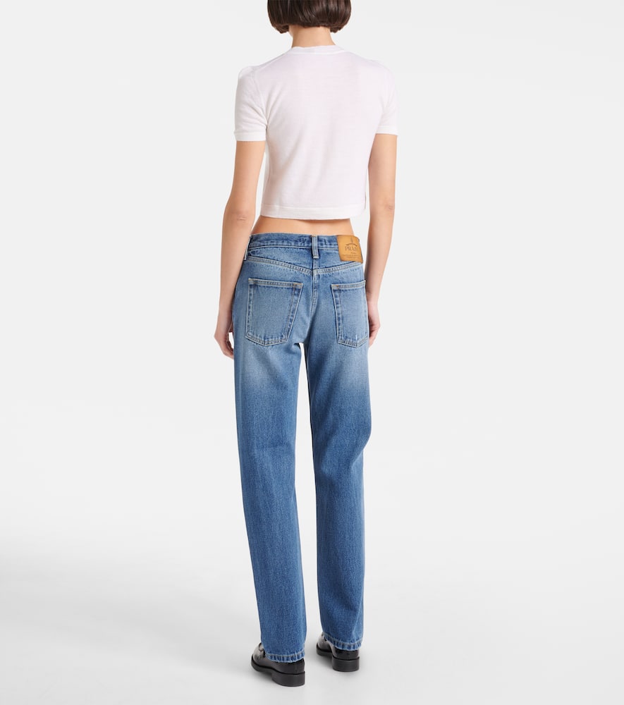 Prada Mid-rise Straight Jeans In Blue