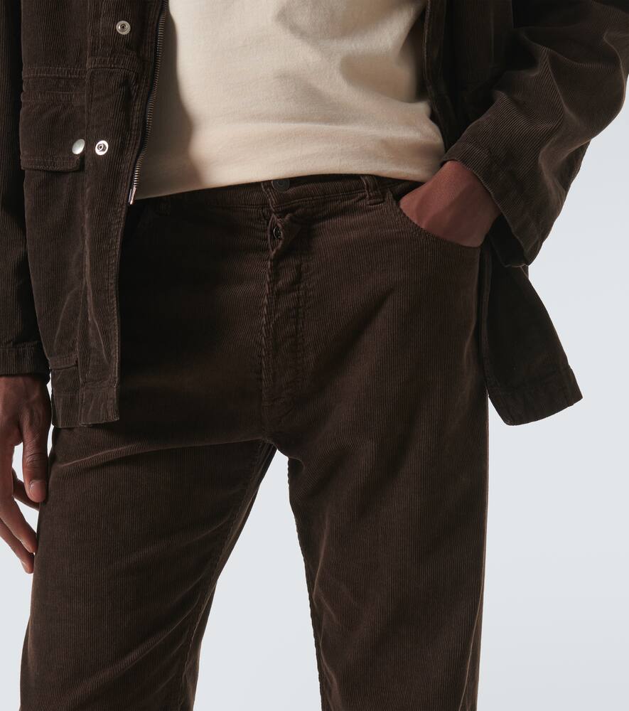 The Row Burt Cotton Corduroy Straight Pants In Brown