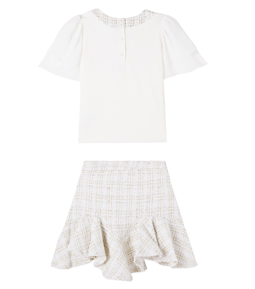  Patachou Patachou Tweed Top And Skirt Set 