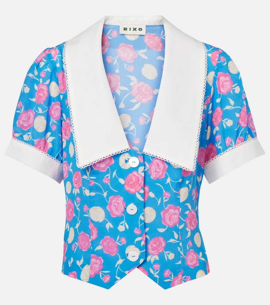 Zinia floral silk blouse