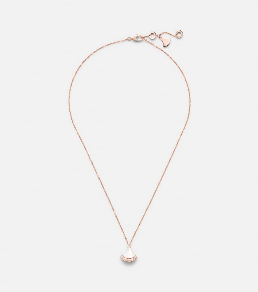 Bvlgari Divas' Dream 18kt rose gold necklace with mother-of-pearl diamonds