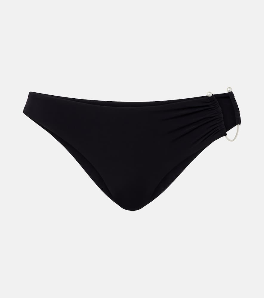 Embellished cutout bikini bottoms