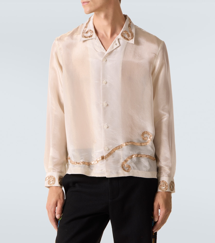 Lido Appliqué Semi-Sheer Shirt