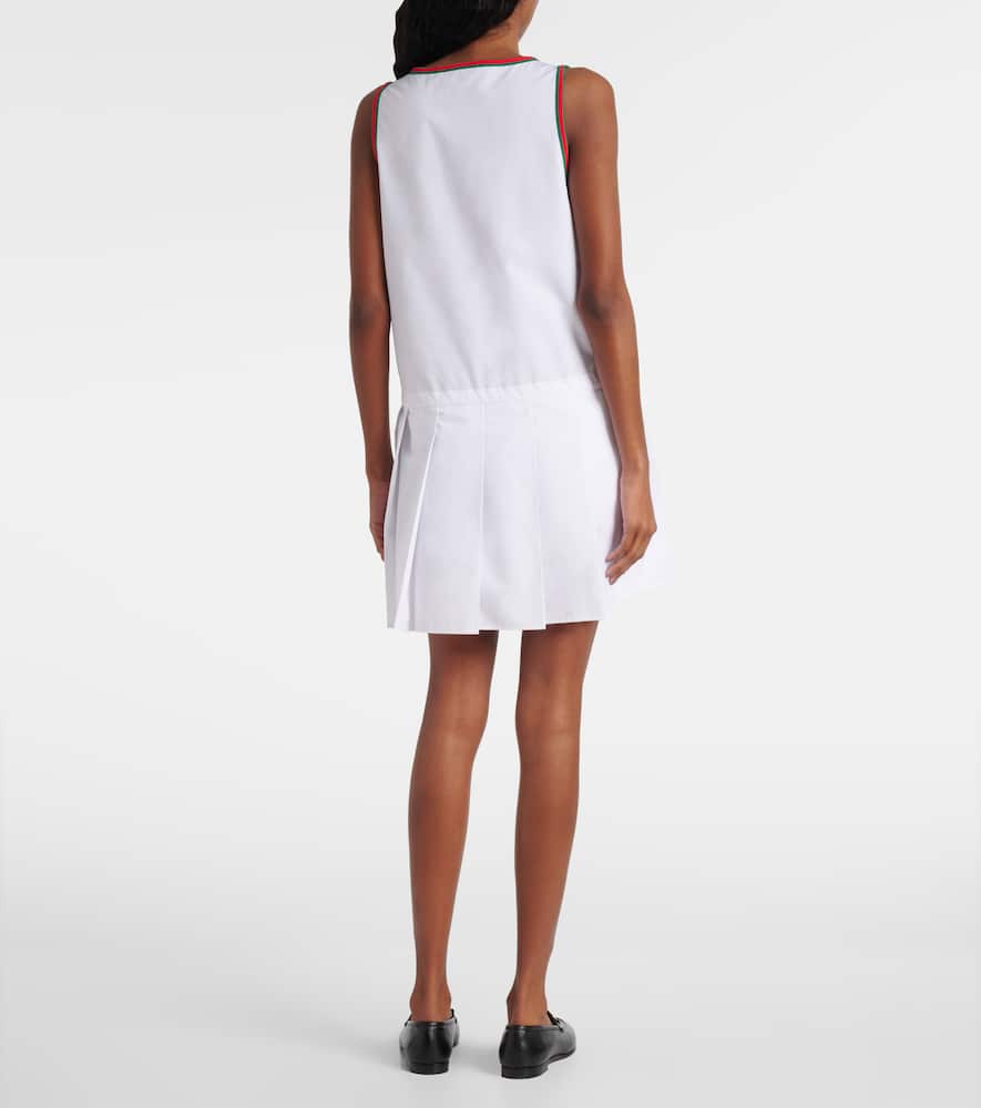 Gucci Web Stripe Pleated Minidress