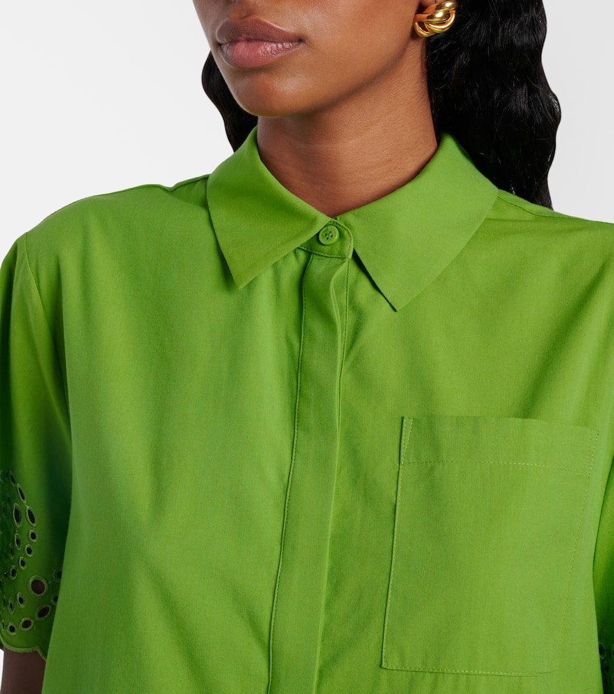 Simkhai Keyla Broderie Anglaise Top In Green