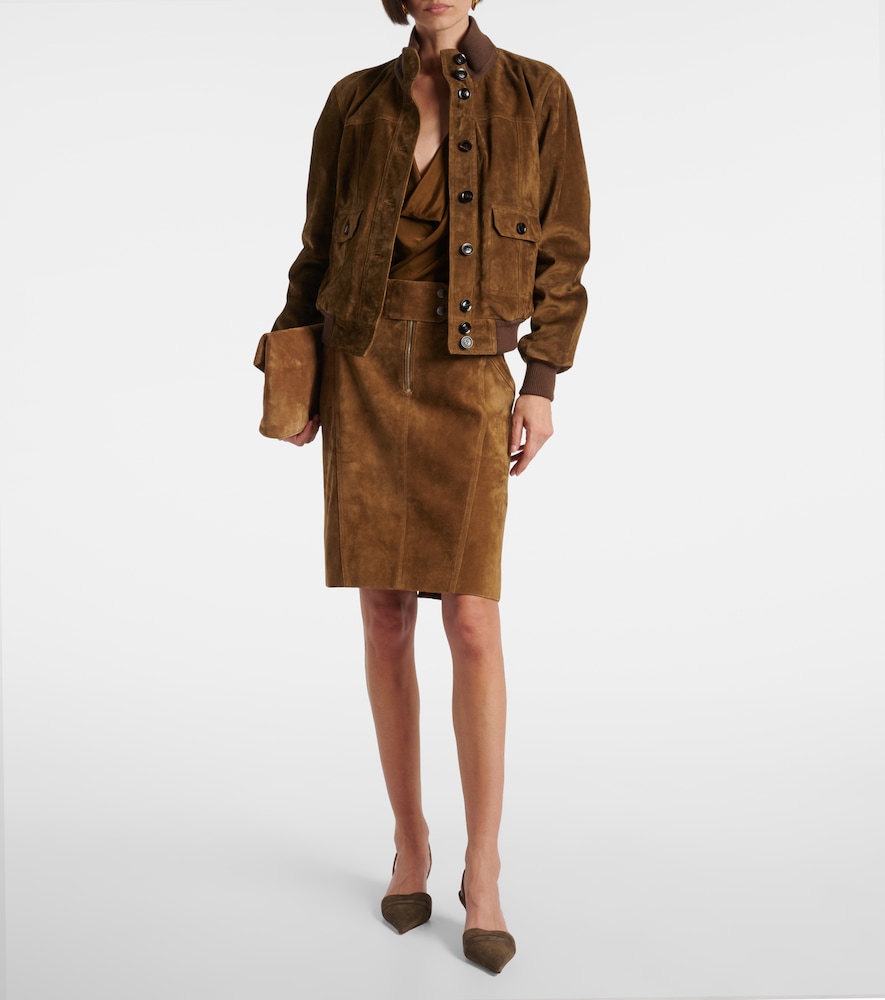 Tom Ford Suede pencil skirt