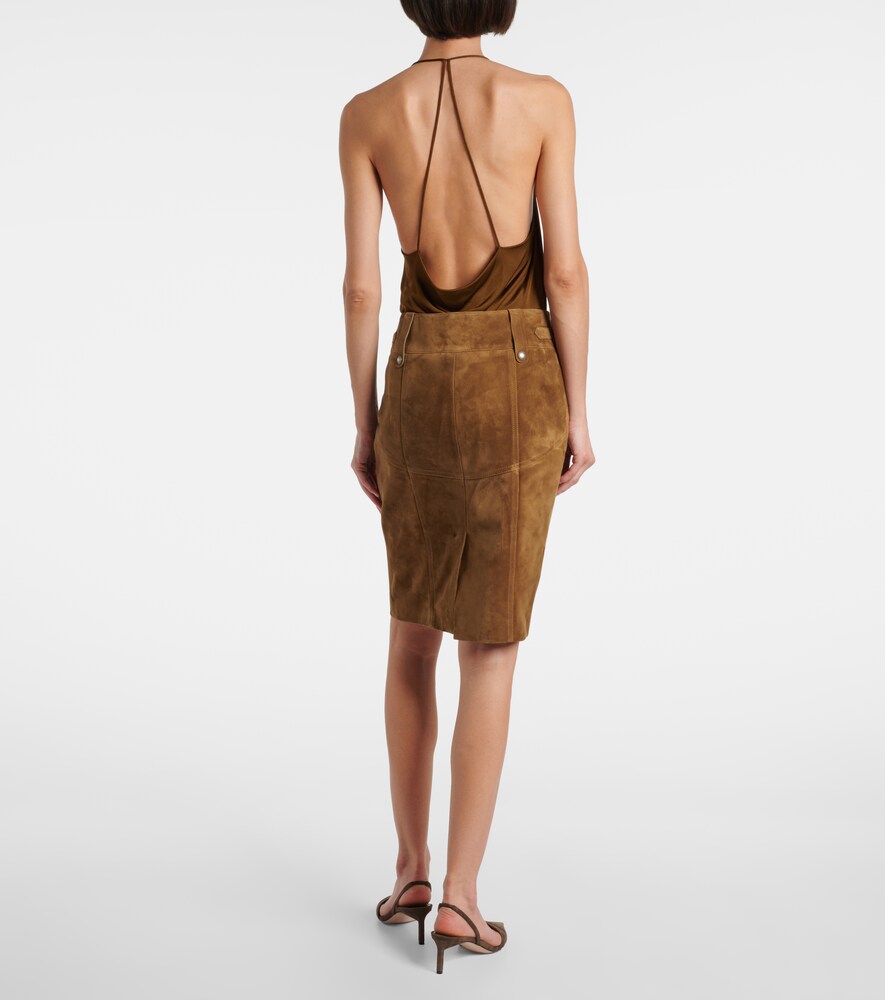  Tom Ford Tom Ford Suede Pencil Skirt 