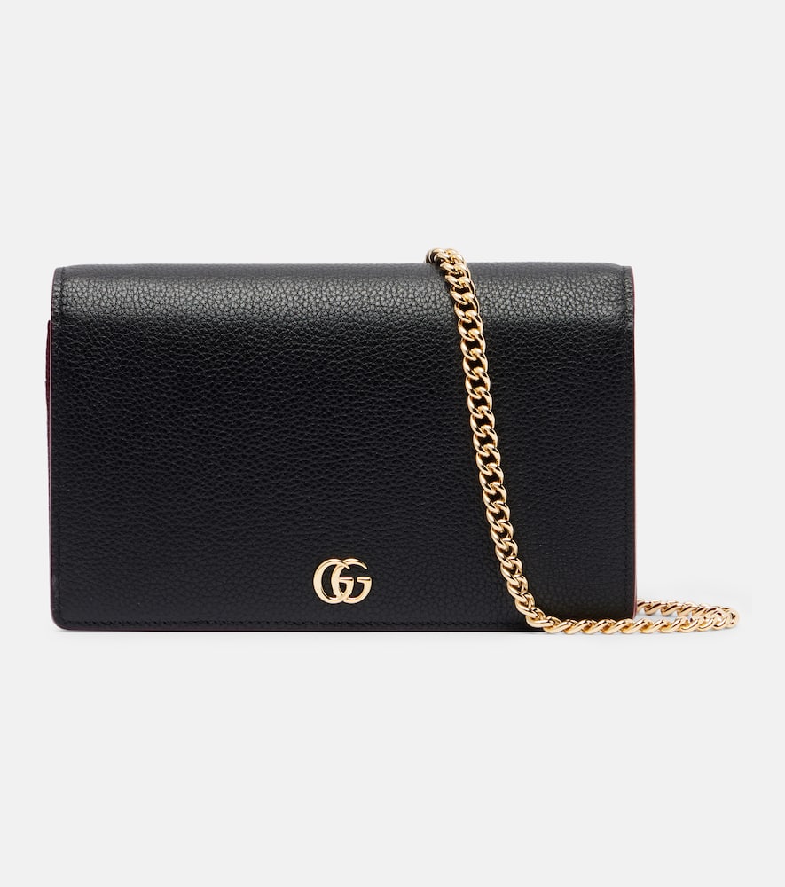 GG Petite Marmont leather wallet on chain