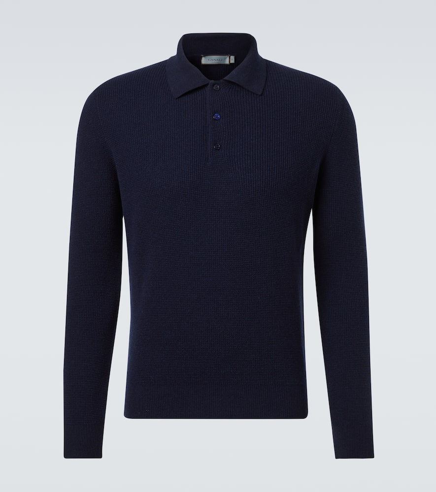 Wool and cashmere polo sweater