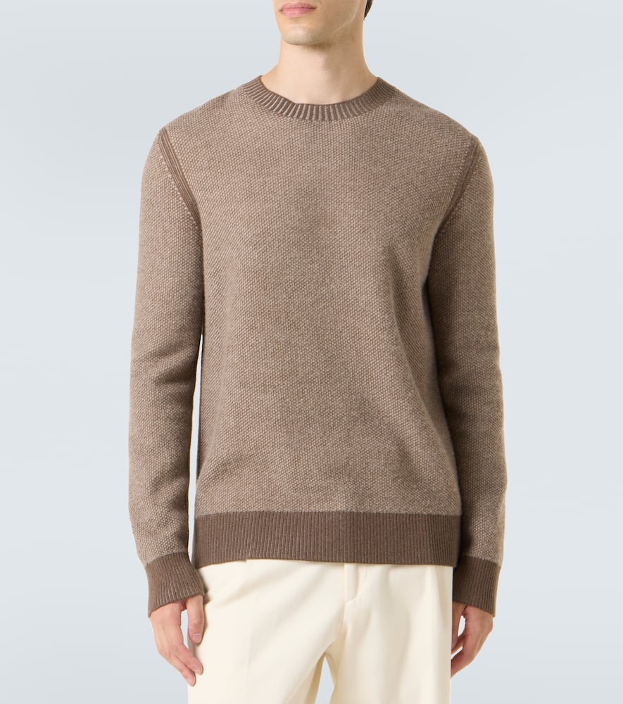 Zegna Cashmere Sweater In Brown