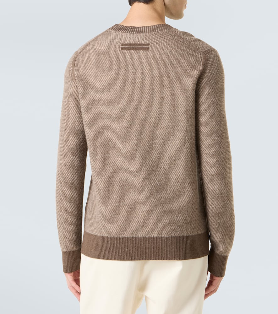 Zegna Cashmere Sweater In Brown