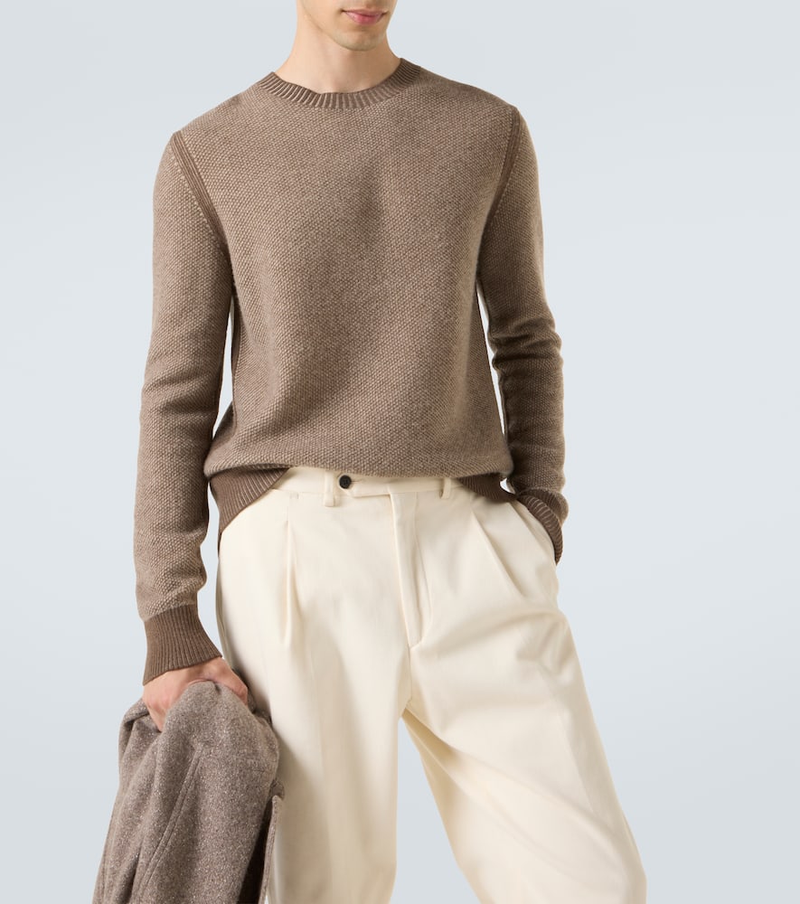 Zegna Cashmere Sweater In Brown