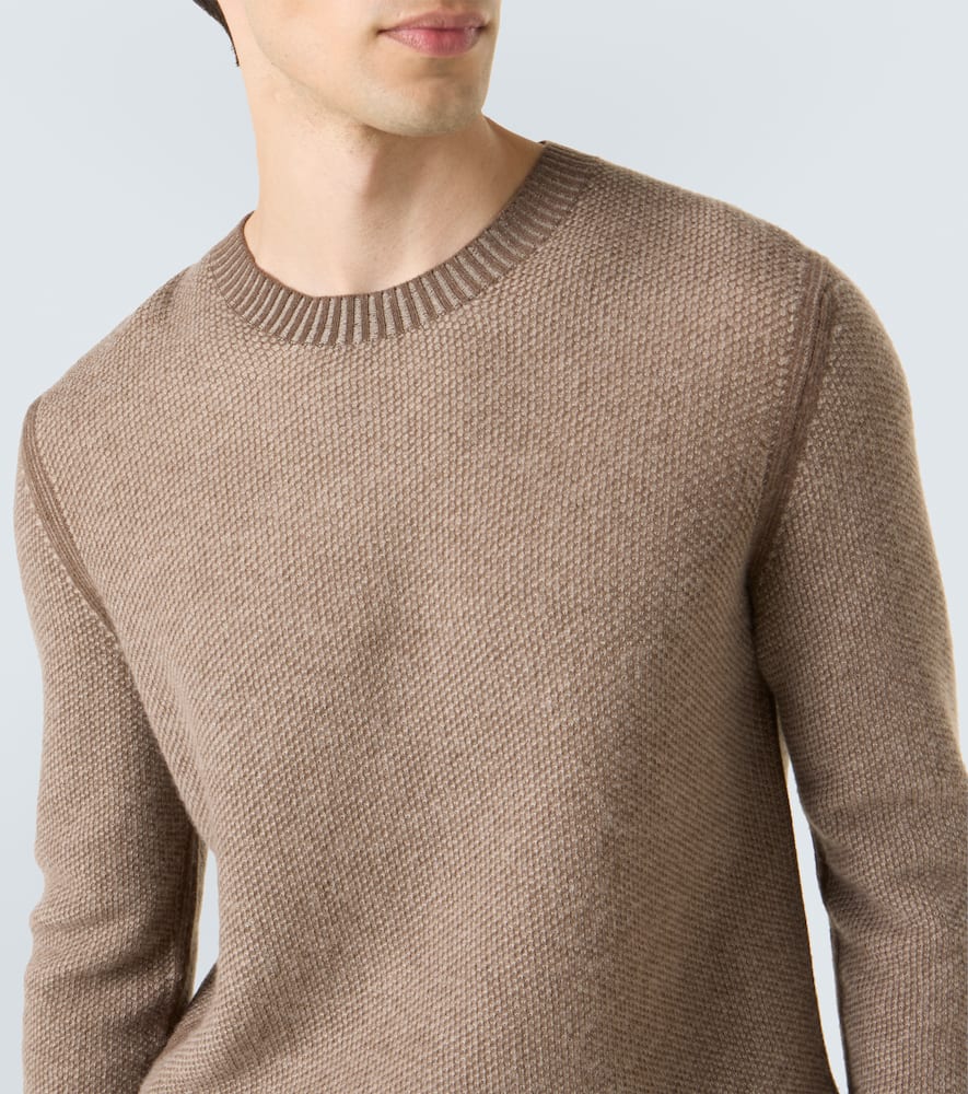 Zegna Cashmere Sweater In Brown