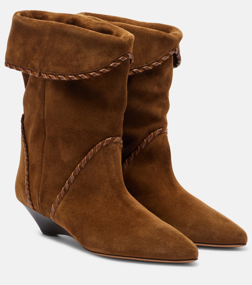 Isabel Marant Edoa 45 Suede Ankle Boots In Brown