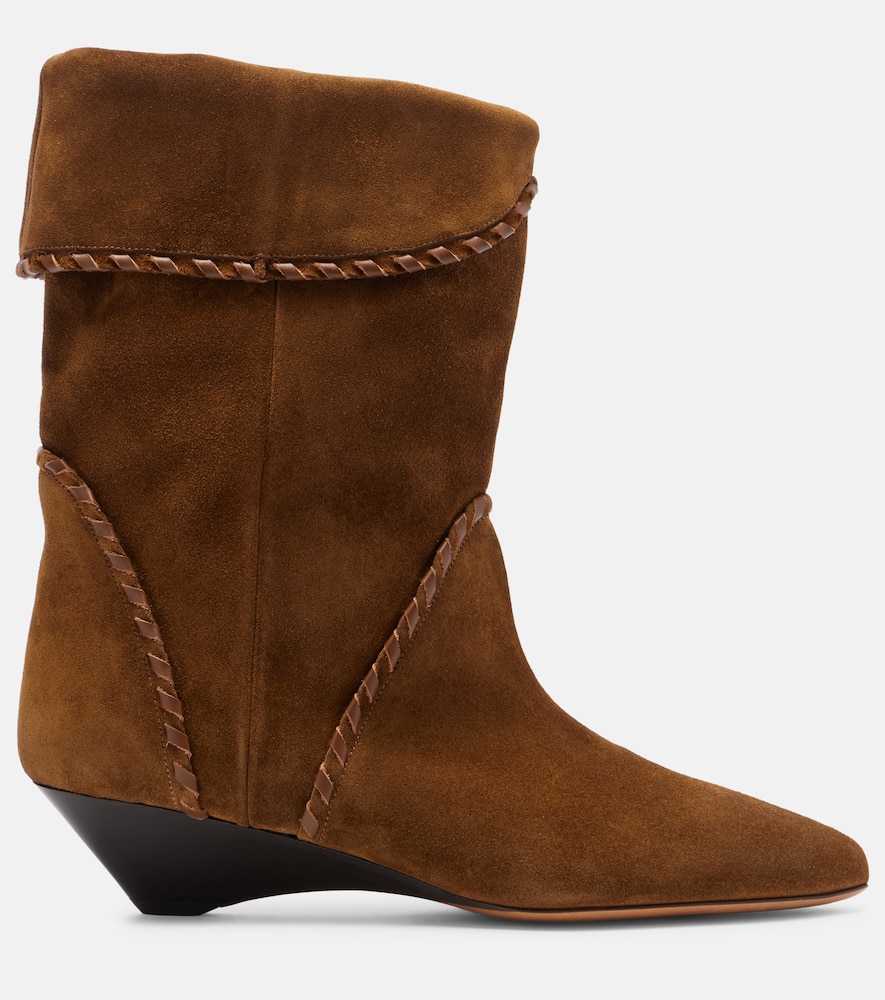 Isabel Marant Edoa 45 Suede Ankle Boots In Brown
