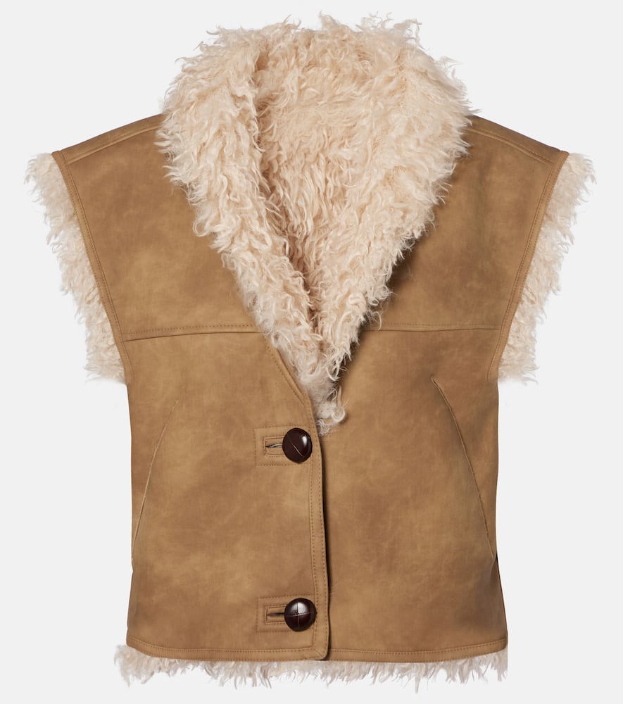 Isabel Marant Étoile Clara Reversible Vest In Brown