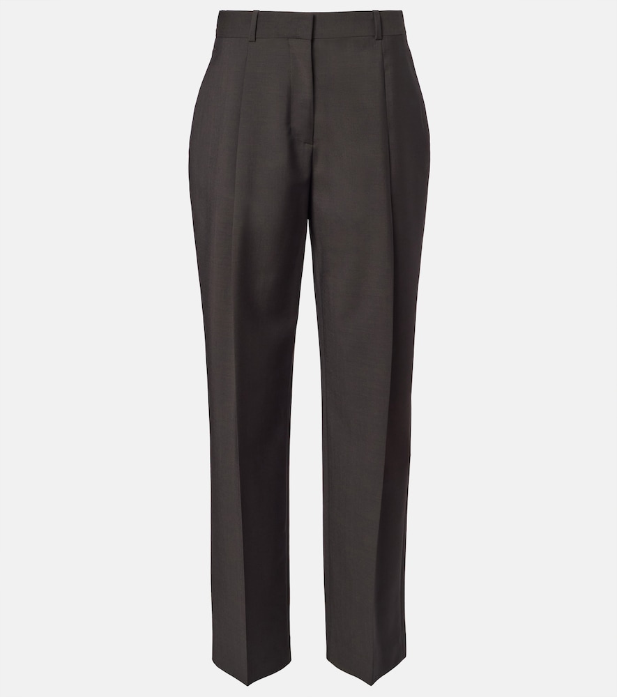 The Row Pantalon Mikkela taille haute en laine et mohair 1610 €