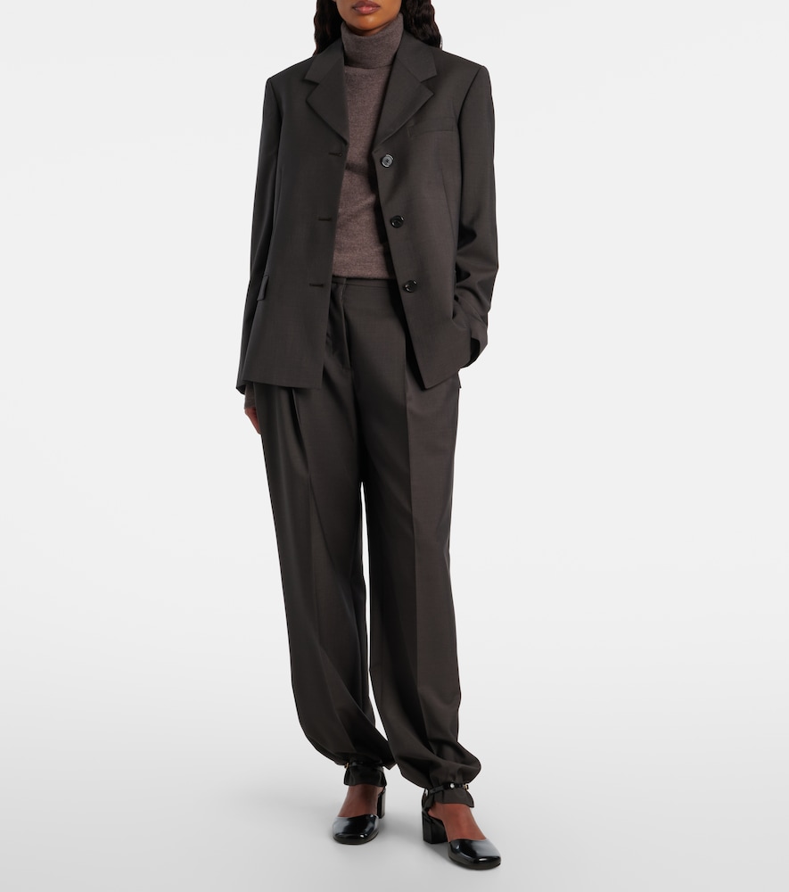 The Row Mikkela high-rise wool and mohair pants
