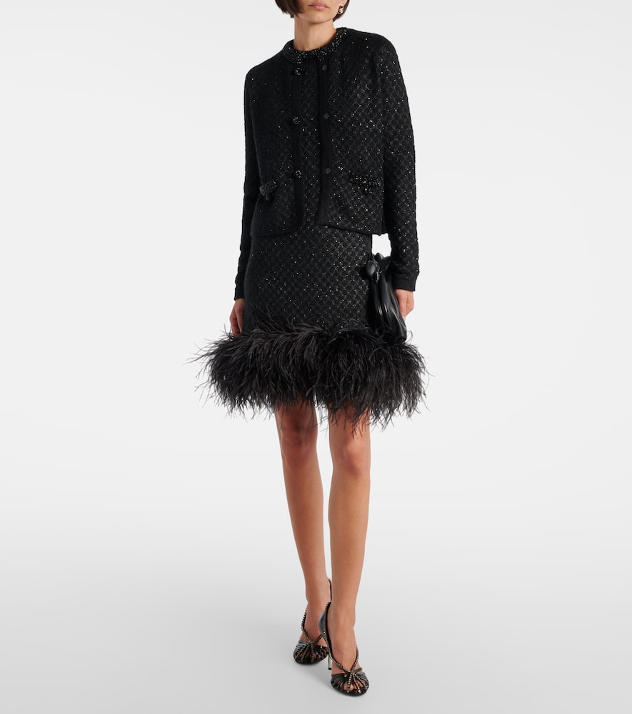 Max Mara Perdoni Sequined Cardigan In Black