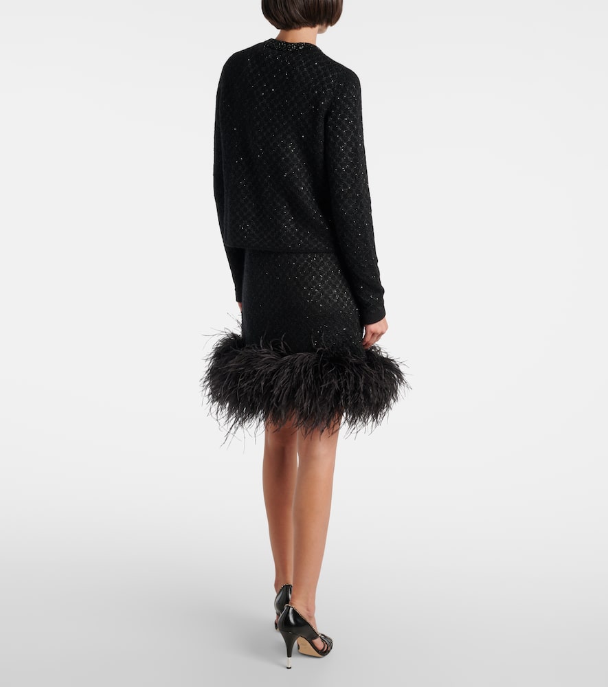 Max Mara Perdoni Sequined Cardigan In Black