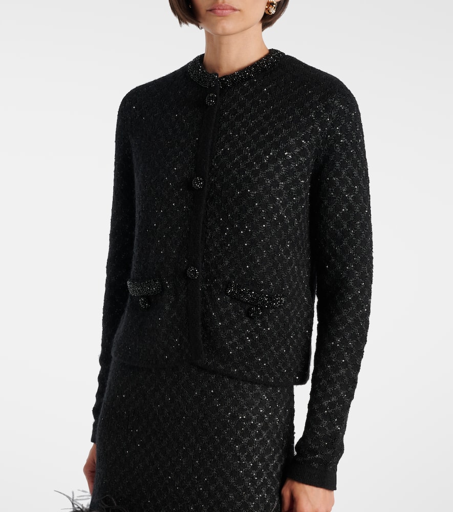 Max Mara Perdoni Sequined Cardigan In Black