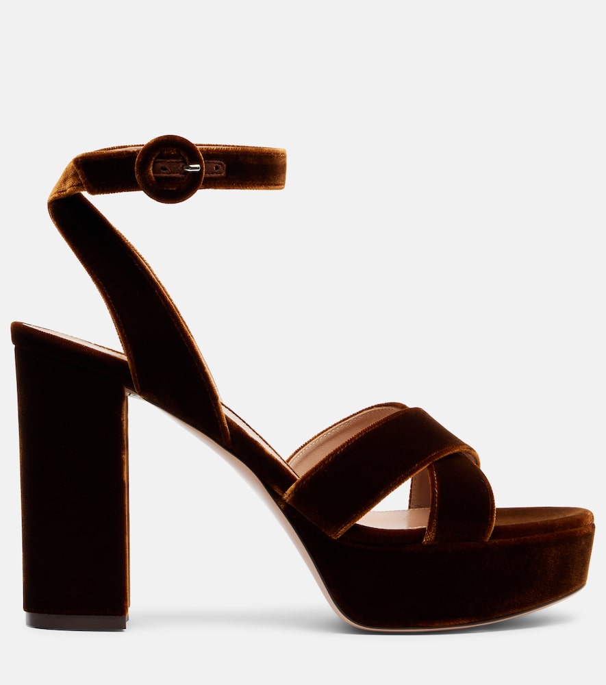 Sabrina 105 Velvet Platform Sandals